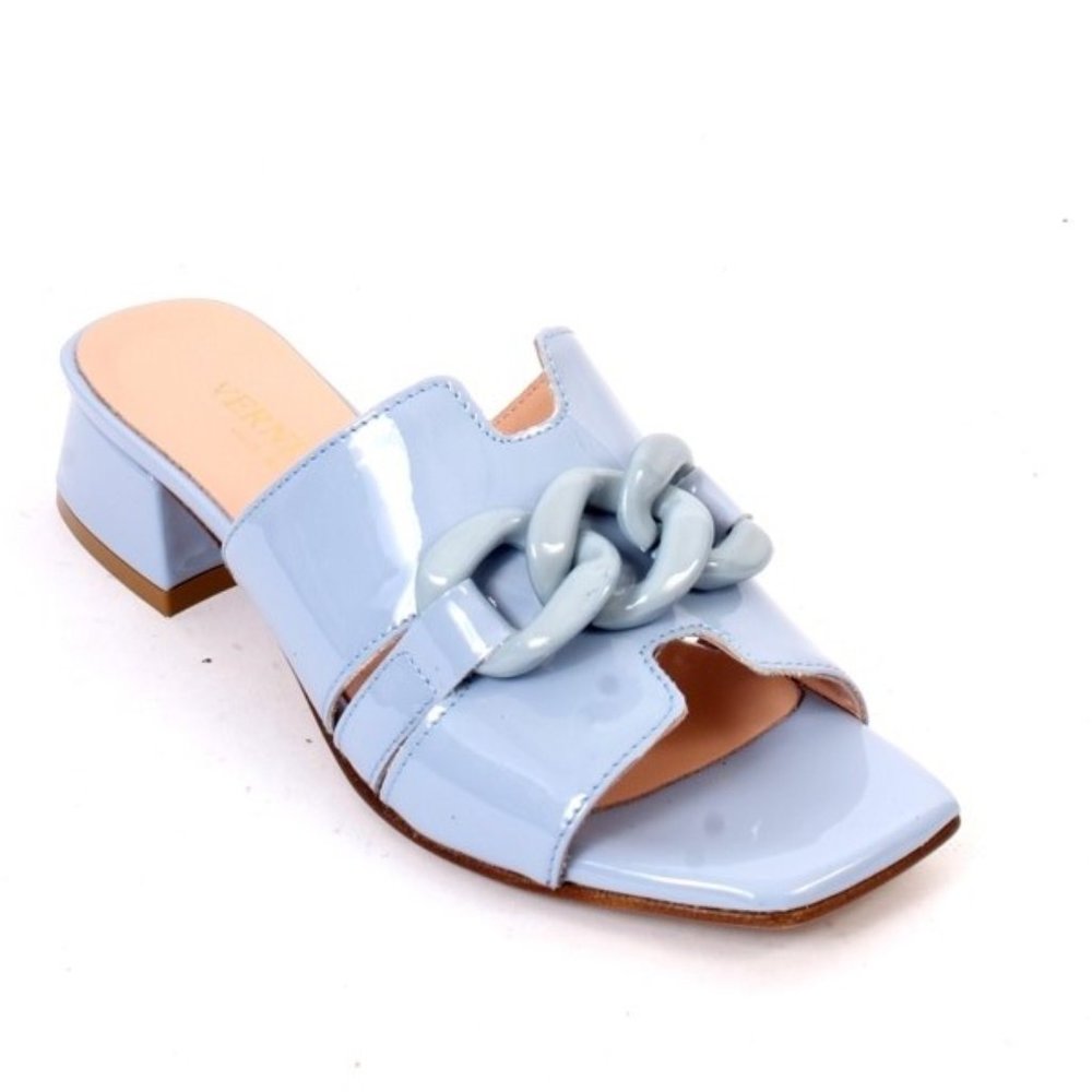 Vernissage 23714 Blue Leather Heel Sandals Shoes